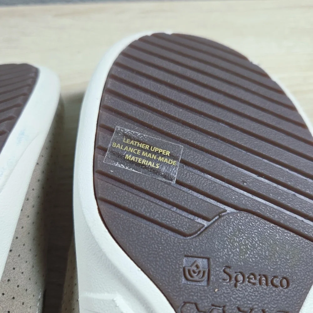 Spenco Siesta Perforated Suede‎ Slip On Orthotic Comfort Walking Shoes Women 9